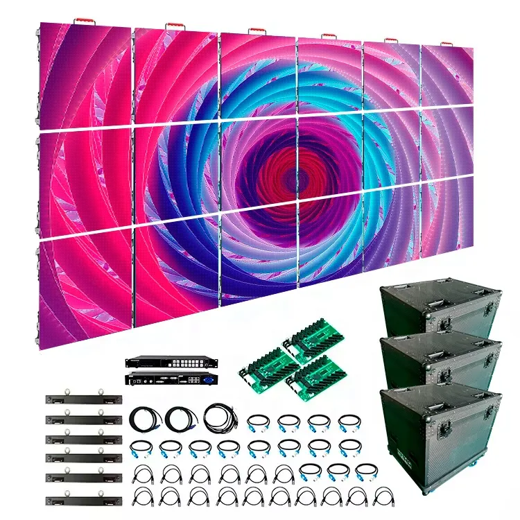 P2.6 P2.9 P3.91 P4.81 원활한 접합 렌탈 Led 디스플레이 화면 500x500mm 실내 야외 거대한 무대 배경 LED 비디오 벽