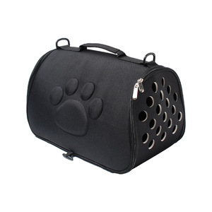 Bolsa plegable para mascotas, transportín portátil para viajes para gatos y perros, duradero, resistente al desgaste, diseño sencillo, color negro - Product Image 5