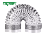 Conduit rond flexible isolé réglable moderne avec couche d'aluminium pour les systèmes de ventilation et d'extraction HVAC en cuisine