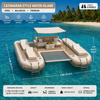 Plateforme flottante gonflable avec échelle pour la plage, le lac, la piscine et les fêtes en resort, pour des moments de plaisir aquatique en plein air