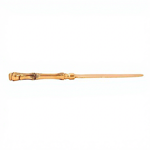 Vintage Gold Plated Manual <b>Butter</b> <b>Knife</b> Ornate Floral Embossed Handle Dishwasher Safe Eco-Friendly for Wedding Party Home Use - Product Image 3