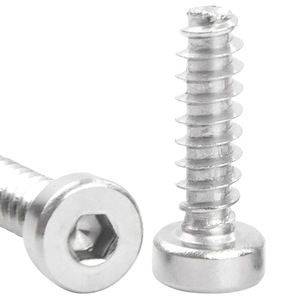 Stainless Steel Cylindrical Head Internal Hex Socket Self Tapping Screw M3 M4 M5 Metric Class 4.8 Grade A Metal Use - Product Image 1