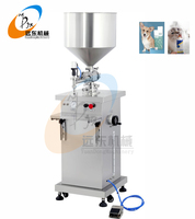 Remplisseuse verticale semi-automatique à piston pneumatique pour pâtes nutritionnelles pour animaux, onguents médicamenteux pour animaux et pâtes à haute viscosité