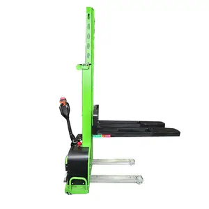 JG 500kg 1.3m Portable Walkie Full Electric Stacker Truck Self Loading Pallet Stacker For Warehouse Cargo Transport