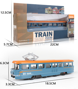 Tren de juguete de aleación, modelo de tren de 3 colores, con luz de sonido - Product Image 5