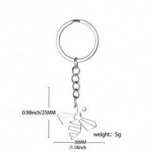 For Teacher, Teacher's Day Graduation <b>Gift</b> Backpack Pendant Stainless Steel <b>Bee</b> Keychain - Product Image 5