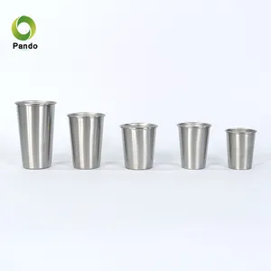Wholesale Custom Logo Camping Beer Mug Glass Tumbler Metal Coffee Cups Stainless Steel With Straw And Lid Glass