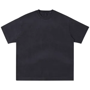Fabrikant Groothandel Vintage Fade Tops Fashion Crew Nek Drop Shoulder Oversized Zuur Wassen T-Shirt Voor De Zomer