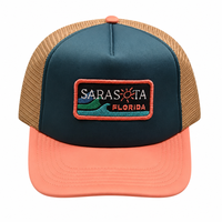 Casquette Trucker Mountain Wildwater Homme Femme Teal Salmon Maille Snapback Ajustable Motif Soleil Extérieur Nouveau Style Lot de Casquettes