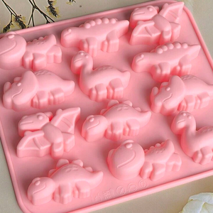 Molde de Silicona Reutilizable Ecológico con Forma de Dinosaurio para Navidad, Moldes para Golosinas para Cachorros de Grado Alimenticio - Product Image 2