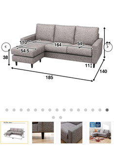 Wholesale Corner Living Room Set with Ottoman Cheap Fabric and Wood Furniture Wholesale Price for Home - Product Image 2