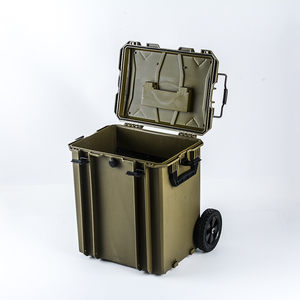GLARY Boîte à outils en plastique dur avec roues roulantes Boîte à outils de voyage portable pour outils électriques Boîte de rangement <span class=keywords><strong>vide</strong></span> et robuste pour outils - Product Image 2