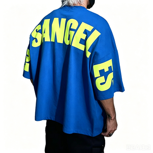 Camiseta de 220 GSM, 100% Algodón Jersey, Hombros Caídos, Manga Corta, Estilo Vintage, Streetwear, Casual, Urbana, para Hombre - Product Image 2