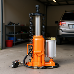 Cric hydraulique pneumatique pour voiture, 20 tonnes, plage de levage 10,2-19,5 pouces, pompe manuelle robuste en acier pour SUV et VR - Product Image 2