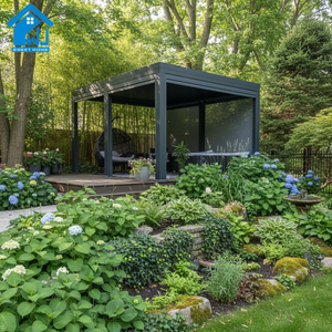 เพอร์โกลาอลูมิเนียมกลางแจ้งแบบมีมอเตอร์ รุ่นฮิต ขายดี ราคาถูก ขายส่ง ศาลาพักผ่อน - Product Image 2