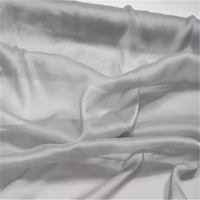 Respirant mince Transparent couleur unie 100% tissu en mousseline de soie naturelle pour été fille mode longue robe