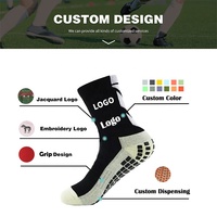 Fabrication en gros de chaussettes de sport pour hommes, antidérapantes, avec logo personnalisé, chaussettes de football