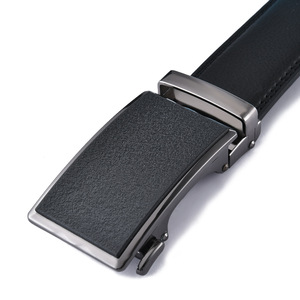 Ceinture en cuir de vachette véritable à deux couches pour homme, production personnalisée, avec boucle automatique en alliage, longueur sur mesure - Product Image 2