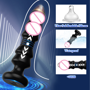Vibrador <span class=keywords><strong>Anal</strong></span> de empuje Masajeador de próstata para hombres WomenTelescopic Vibrating <span class=keywords><strong>Anal</strong></span> Plug Estimulador Juguetes con 5 modos - Product Image 3