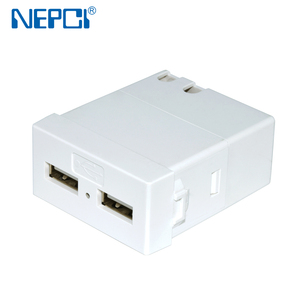 OEM/ODM NEPCI Mercado <span class=keywords><strong>israel</strong></span>í Puertos duales Toma de corriente USB Toma de corriente Módulo de cargador USB italiano 2 V/2.1A - Product Image 2