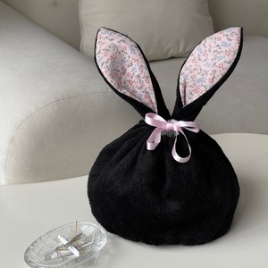 Adorables Bolsas de Regalo con Orejas de Conejo y Diseño Floral, Decoración Festiva, Bolsa de Peluche Dulce, Bolsa de Almacenamiento con Cordón - Product Image 3