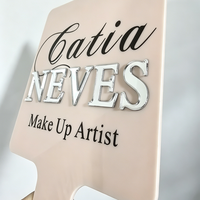 Miroir à main en acrylique personnalisé, unique et exclusif, pour cils, décoration de chambre, miroir cosmétique, cadeau de mariage, miroir de douche nuptiale