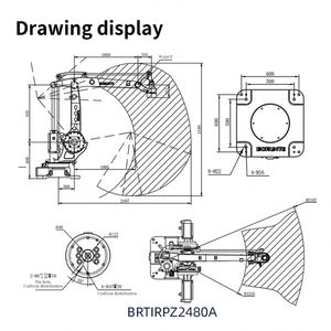 หุ่นยนต์อุตสาหกรรม Braun BRTIRPZ2480A สำหรับการจัดการและวางพาเลท พร้อมแกนสี่แกน รับน้ำหนักได้ 80 กก. และระยะแขน 2.4 ม. - Product Image 2
