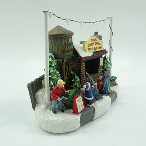 Super Settembre 2020 Idea Regalo Natalizia Villaggio di Natale in Resina con Luci a Filo - Product Image 5