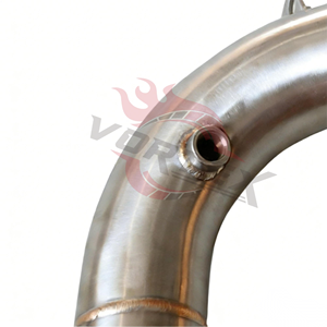 Collecteur d'échappement haute performance Vortex 3,5 pouces pour Mercedes-Benz AMG W205 C63 4.0L en acier inoxydable poli miroir - Product Image 3