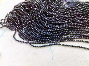 Natural Smooth Gemstone 2MM 3MM <strong>4mm</strong> Faceted <strong>Black</strong> Tourmaline Stone Loose <strong>Beads</strong> for Jewelry Making - Product Image 4