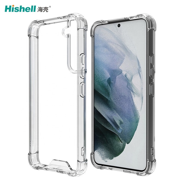 Wholesale Acrylic Clear Transparent Shockproof TPU Edge Mobile Cell Phone Case for Samsung Galaxy S22 5G