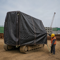 Bâche en HDPE enduite de PE 250 g/m² avec panneaux zippés imperméables, bâche tissée extra large pour le transport de marchandises sur camion et le stockage sur plateau.