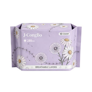 J.CongBo Échantillon Gratuit OEM Premium Ultra-absorbant avec Ailettes Protection Anti-fuites Coton Biologique Respirant Ultra-fin Protège-slip Jetable - Product Image 2