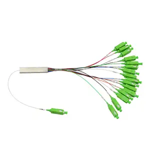 Hohe Qualität Einzel Modus Stahl Rohr 1*8 1*16 Mini Typ 0,9mm PLC Splitter Fiber Optic