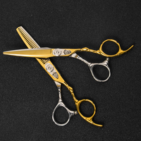 Ciseaux de coiffure professionnels en acier inoxydable japonais 440C, poignée ergonomique, dureté 55-56HRC pour coiffeurs et barbiers