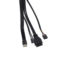 Câble d'extension à montage sur panneau de châssis, double USB 3.0, carte PCB USB 3.1, interrupteur d'alimentation, rallonge audio pour boîtier d'ordinateur