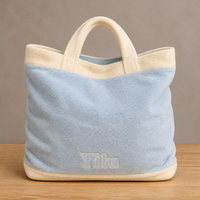Sac fourre-tout Yilu grande capacité style Normcore/Minimaliste et tendance – Sac de plage en tissu éponge à bandoulière ouverte
