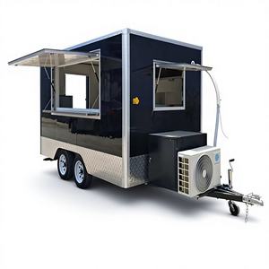 Remorque de camion-restaurant multifonctionnelle en acier inoxydable pour barbecue, avec configuration pour pizzas et hot-dogs, idéale pour la vente de rue en extérieur et le camping - Product Image 2