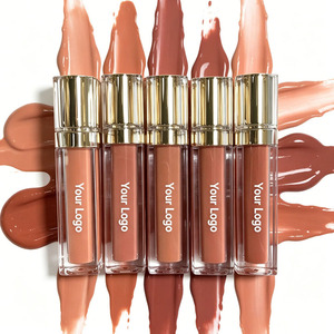 Matte Liquid <b>Lipstick</b> Private Label Gold Cap Square Tubes Velvet Nude Lip Gloss Wholesale - Product Image 4