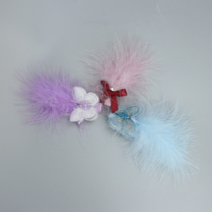 Naturel blanc et noir coloré teint motif plumes de dinde nouveauté bricolage artisanat <span class=keywords><strong>cheveux</strong></span> accessoire décor dinde <span class=keywords><strong>plume</strong></span> épingle à <span class=keywords><strong>cheveux</strong></span> - Product Image 2