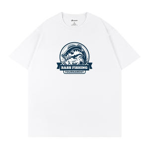 Camiseta de torneo de pesca de lubina, unisex, 100% algodón, ropa de verano transpirable - Product Image 1