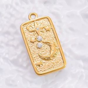 SUMMLY Ciondoli a <span class=keywords><strong>Cuore</strong></span> Fatti a Mano in Acciaio Inossidabile Placcato <span class=keywords><strong>Oro</strong></span> 18K per Collane e Bracciali, Accessori Moda Fai-da-Te - Product Image 6