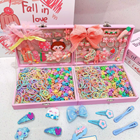 En Gros Épingle à Cheveux de Dessin Animé pour Enfants Fille Douces Fleurs Élastiques Cheveux Épingles Mode Barrettes Accessoires Cheveux Filles Coffret Cadeau