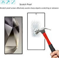 Pour Samsung S24 Ultra 0.18mm Film trempé Ultra-clair plein écran protecteur d'écran en soie pour téléphone portable déverrouillage par empreinte digitale
