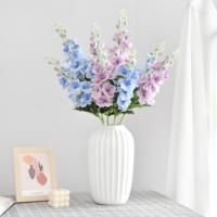 Nieuw Design Real Touch Latex Faux Bloemen Hyacint Violet Bloem Handgemaakt Blauw Delphinium Voor Bruiloft Huisdecoratie Moederdag