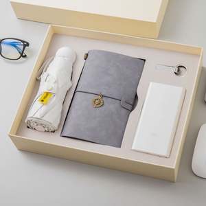 Paraguas Portátil Pequeño y Colorido de Moda con Cuaderno y Batería Externa con Memoria USB, Set de Regalo de Tendencia para 2025 - Product Image 3