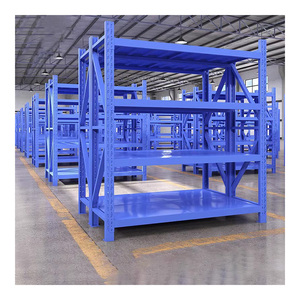Étagère d'entrepôt en acier léger à 4 niveaux, réglable, pour stockage industriel, capacité de 300 kg, sans boulons - Product Image 1