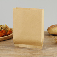 Sac de nourriture à emporter en papier kraft biodégradable, sac de nourriture à déjeuner et sac à emporter de salade en papier bon marché