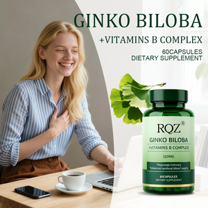 גינקו בילובה 120 מ\\\"ג + קפסולות קומפלקס B 60 יחידות בסיטונאות |   תוסף תזונה לתמיכה במוח, זיכרון ודם - Product Image 2