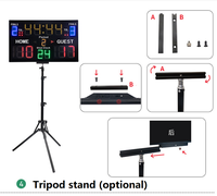 Tableau de pointage LED sans fil télécommandé Intérieur 24 secondes Horloge Basketball Snooker électronique Cricket Soccer Scoreboard SDK